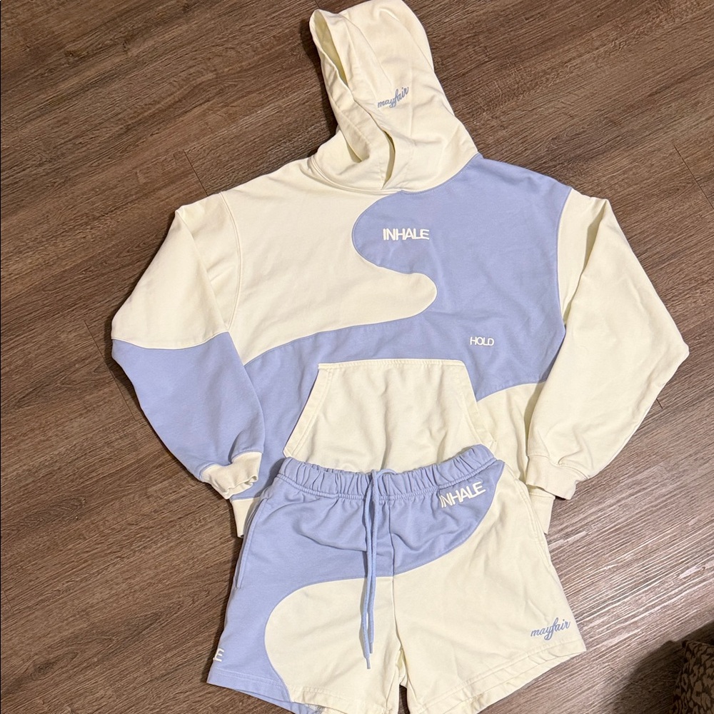 The Mayfair Group Inhale & Exhale Breathe Hoodie and Shorts Set